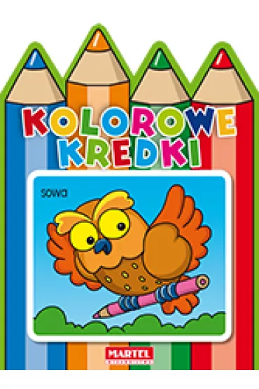 Sowa kolorowe kredki