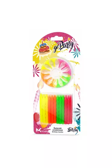 Mk Trade �wieczki urodzinowe fluo SH-149 24 szt.