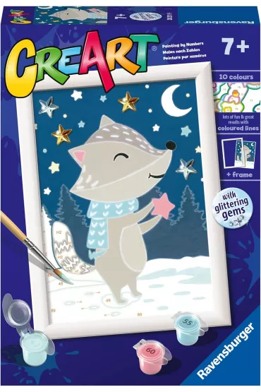 Malowanie po numerach CreArt - Borsuk w�r�d gwiazd Ravensburger