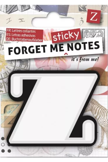 If Forget me sticky. Notes kart samoprzylepne litera Z niebieski