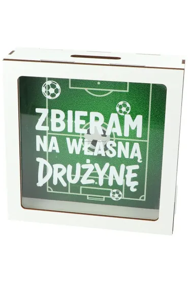 Skarbonka drewniana "na w�asn� dru�yn�" (17,5x17,5x5,5cm)