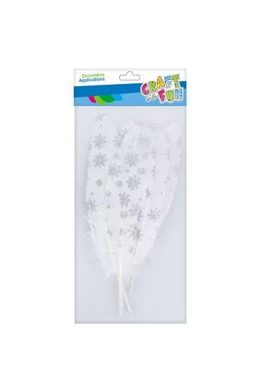 Craft with Fun Ozdobne brokatowe pi�rka 17-22 cm