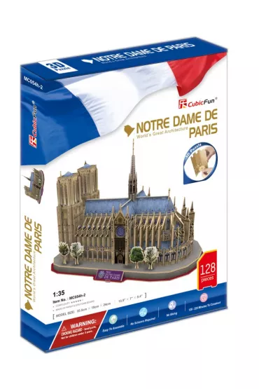 Puzzle 3D Notre Dame de Paris - Zestaw XL Cubic Fun