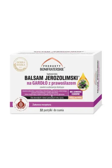 Produkty Bonifraterskie Balsam Jerozolimski na gard�o z prawo�lazem suplement diety 32 szt.