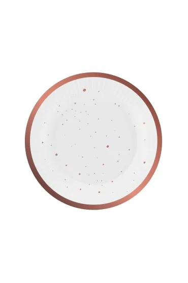 Godan Talerzyki papierowe Celebrate r�owo-z�ote 18cm