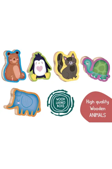 Montessori baby wood animal fun Lisciani