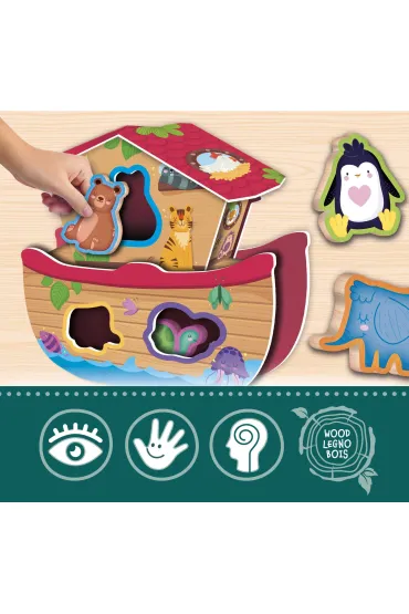 Montessori baby wood animal fun Lisciani