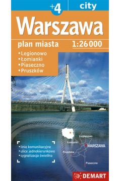Plan miasta Warszawa +4 1:26 000 DEMART