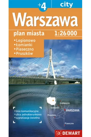 Warszawa plus 4 mapa samochodowa