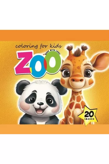 Kolorowanka 140x140 Zoo pomara�czowa 20 obrazk�w