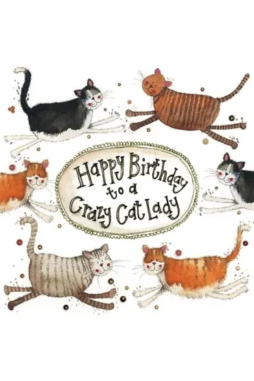 Alex Clark Karnet Urodziny Crazy Cat Lady Kociara