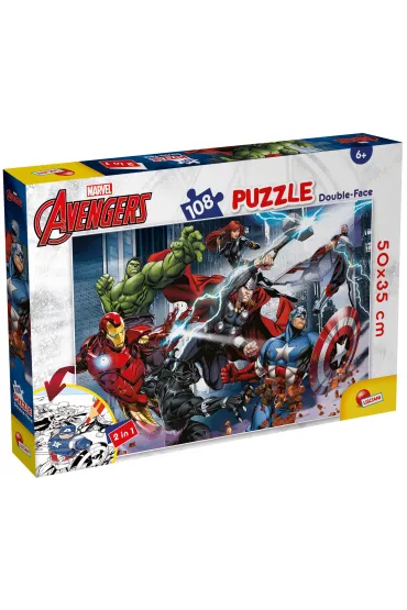 Puzzle dwustronne 108 el. Marvel Avengers Lisciani