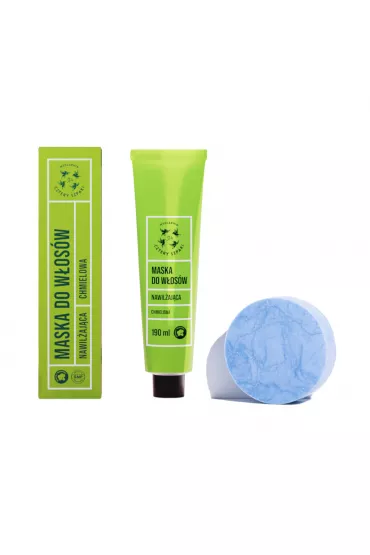 Mydlarnia 4 Szpaki Zestaw Maska do wosw - Chmielowa + delikatny szampon do wosw w kostce gratis 190 ml + 30 g