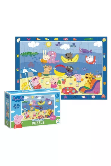 Puzzle obserwacyjne 50 el. �winka Peppa. Wakacje Dodo