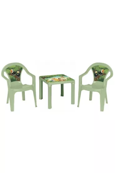 Stolik i dwa krzes�a pastel zielony 3Toysm
