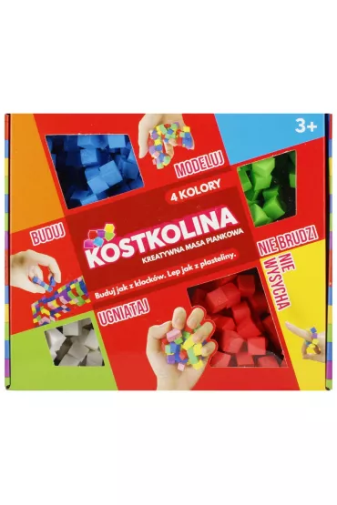 Pianka do modelowania Kostkolina 4kol czerwona ART AND PLAY 13080304