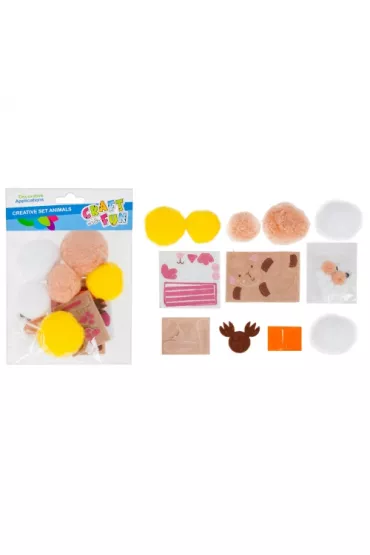 Craft with Fun Zestaw kreatywny. Zwierz�tka z pompon�w