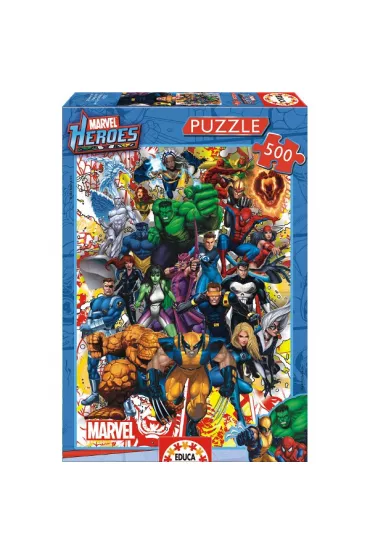 Puzzle 500 el. Superbohaterowie Marvela Educa