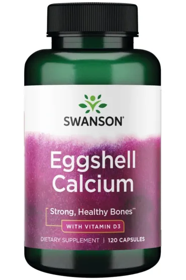 Swanson Eggshell Calcium with Vitamin D3 Suplement diety 120 kaps.