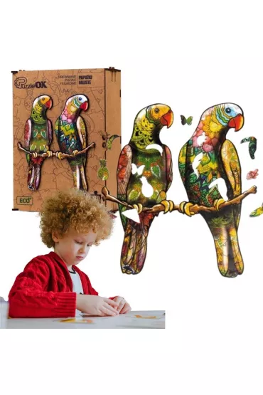 Puzzle drewniane eko 120 el. Papu�ki faliste A3 Maksik