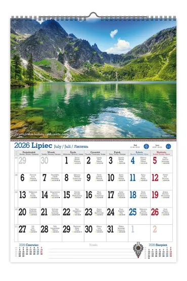 Kalendarz 2026 �cienny A3 V.1 Tatry, �e hej!