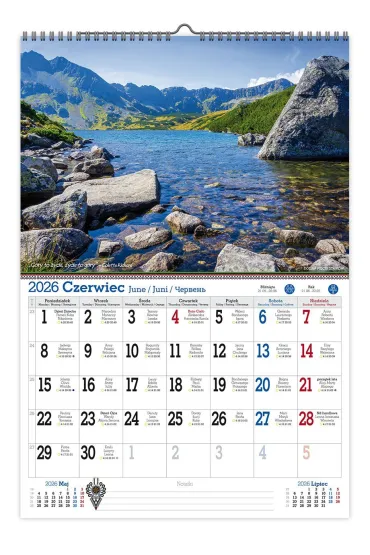 Kalendarz 2026 �cienny A3 V.1 Tatry, �e hej!