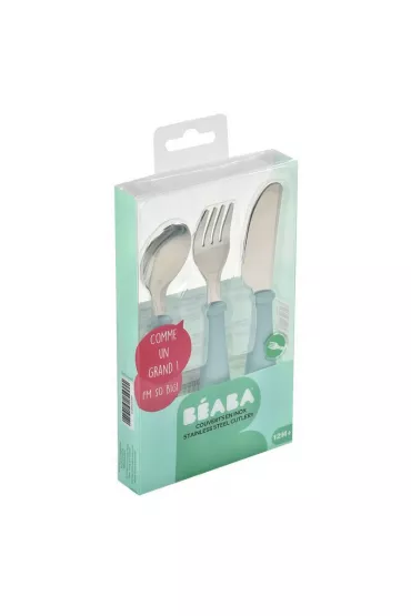 Beaba Sztuce ze stali nierdzewnej Airy Green 12 m+