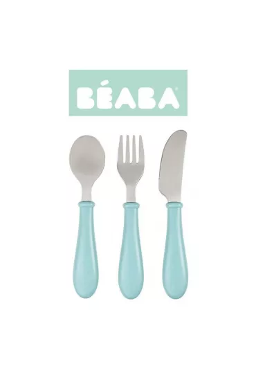 Beaba Sztuce ze stali nierdzewnej Airy Green 12 m+