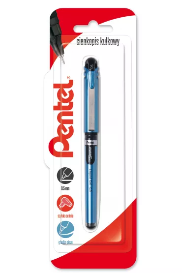 Pentel Cienkopis kulkowy EnerGel BLN15 czarny 0.5mm