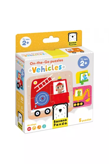 Puzzle 5 el. On-the-Go - Vehicles Banana Panda
