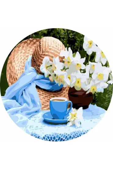 Twoje Hobby Malowanie po numerach okr�g�e - Fili�anka herbaty 40cm