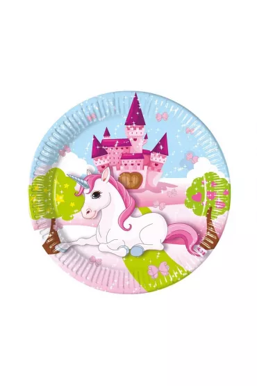 Procos Talerzyki papierowe Unicorn 20cm 8 szt.