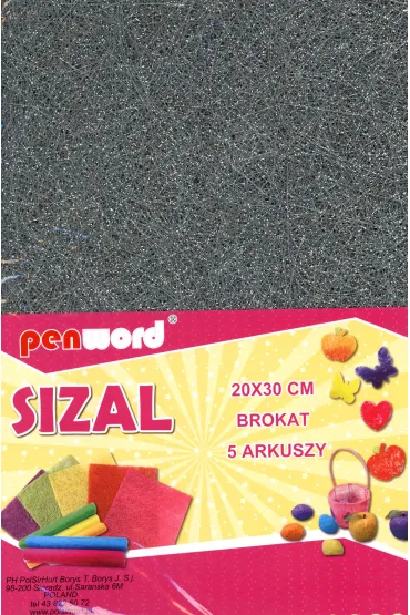 Polsirhurt Sizal w arkuszach brokatowy 20x30 '5