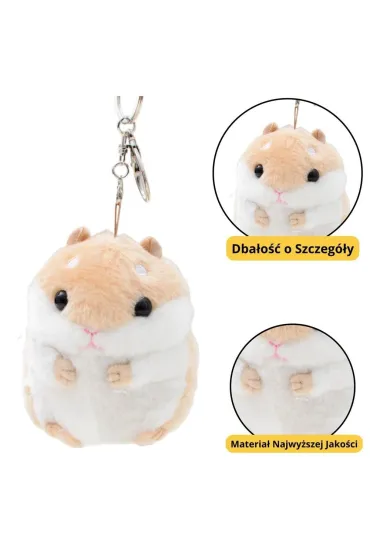 LeanToys Brelok pluszowy Chomik be�owy 10cm