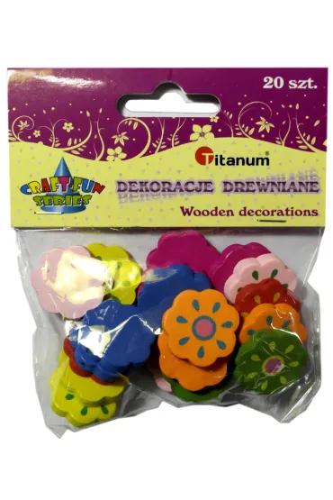Titanum Dekoracje drewniane kwiaty