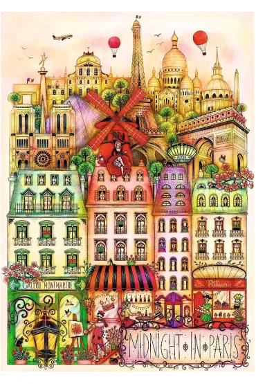 Puzzle 1000 el. O p�nocy w Pary�u Trefl