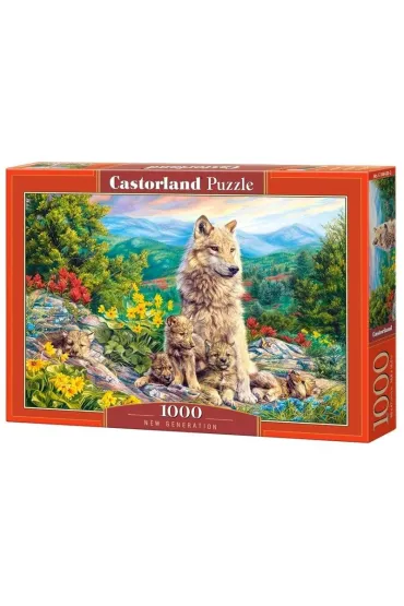 Puzzle 1000 el. Wilki nowe pokolenie Castorland
