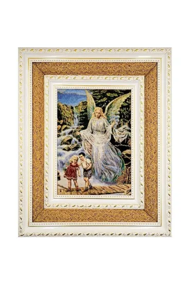 Obraz Haftowany Anio� str� podw�jna rama 38x32cm