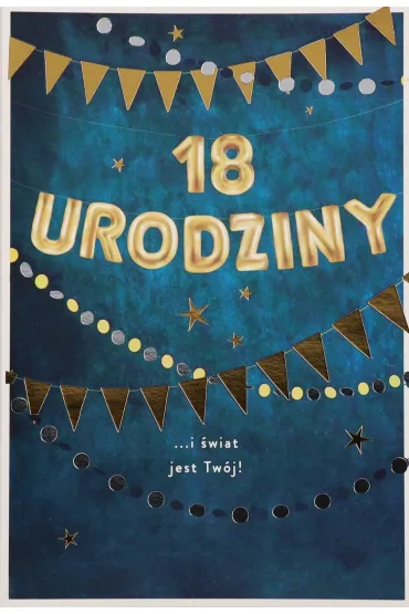 Karnet okazjonalny B6 z kopert� 18 Urodziny PAN DRAGON HM200-3193
