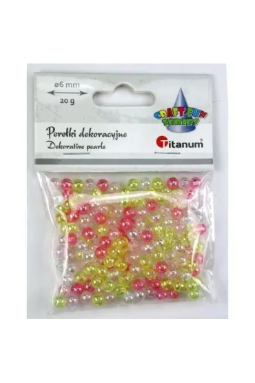 Titanum Koraliki plastikowe 6mm, 20g