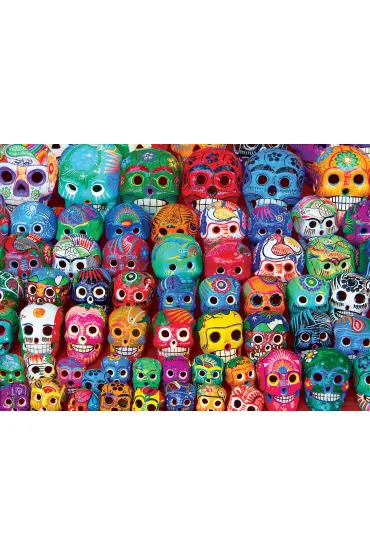 Puzzle 1000 el. Traditional Mexican Skulls Eurographics
