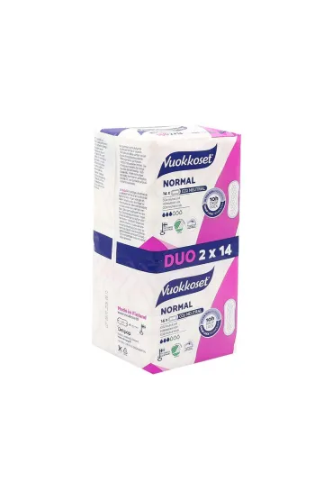 Vuokkoset Normal, Podpaski bez skrzyde�ek, duopack 2 x 14 szt.