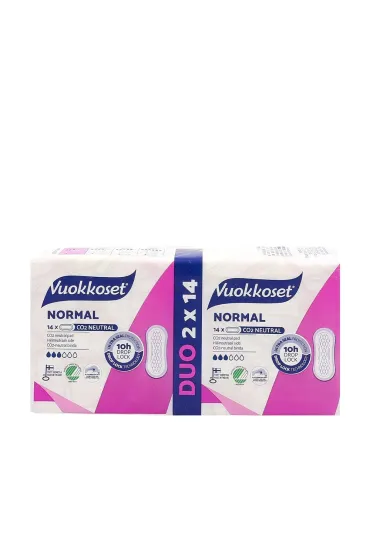 Vuokkoset Normal, Podpaski bez skrzyde�ek, duopack 2 x 14 szt.