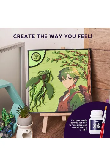 DIY Malowanie 3D "MANGA" 30*40 cm Ziemia Okto