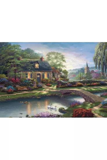 Puzzle 1000 el. PQ Thomas Kinkade Domek nad strumy Schmidt - Thomas  Kinkade