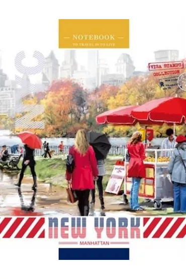 Fresh Notatnik ozdobny Nowy Jork park kratka 64 kartki