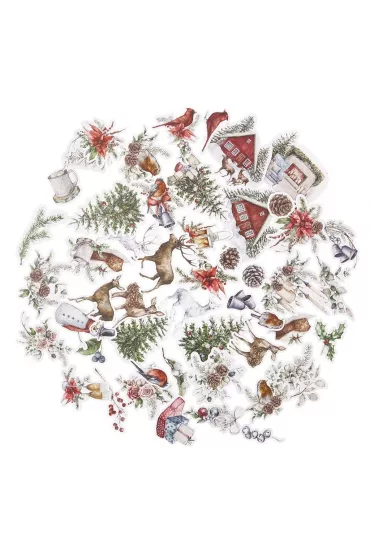 dpCraft Kszta�ty papierowe Lovable Chrismas 49 szt.