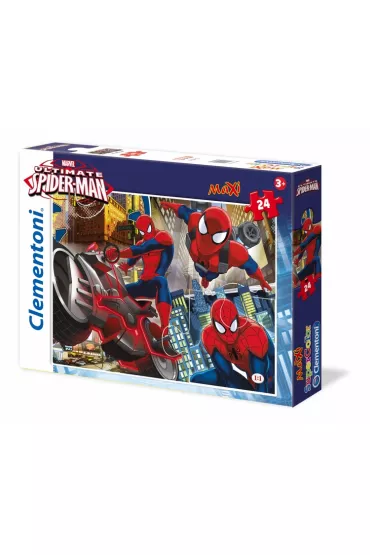 Puzzle 24 el. Maxi SuperColor. Spiderman 24053 Clementoni