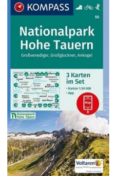 Mapa Nationalpark Hohe Tauern 1:50 000 3w1 KOMPASS