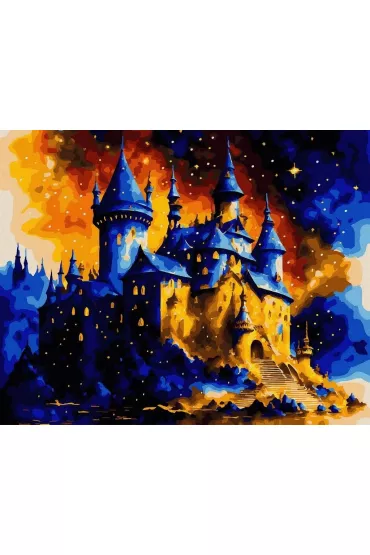 Twoje Hobby Malowanie po numerach + z�ota farba - Zamek... 40x50cm